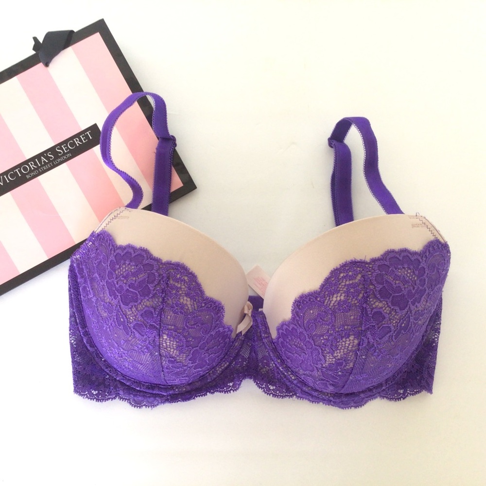 VICTORIAS SECRET DREAM ANGELS LINED DEMI BRA SIZE 32DDD